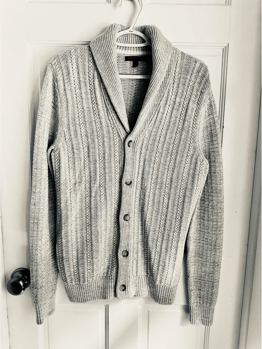 Classic Banana Republic Men's Shawl-Collar Cable-Knit Cardigan Sweater Size S